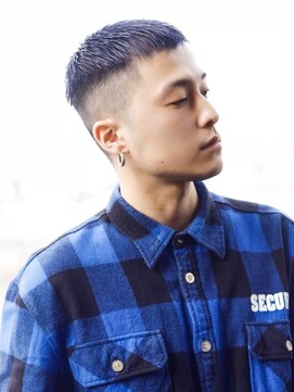 カナン(CANAAN) メンズ！ハイ刈りあげ×タイト×ダークネイビーカラー/モヒカン