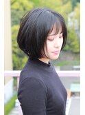 【就活用暗めだけど透明感】ダークカーキアッシュカラー