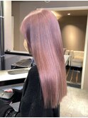 ba89ニュアンスカラー2wayオン眉ボブミルクティーピンクベージュ
