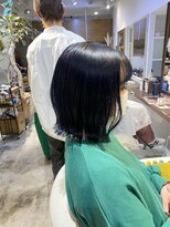 ナルヘアー 越谷(Nalu hair) ブルーブラック×ぱつっとボブ