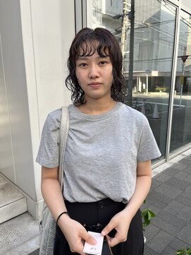 カフ(CAF) CAF FUKO ウルフカット/くるくるパーマ/イメチェン/大阪/心斎橋