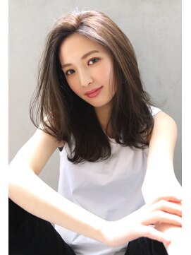 ライフ 星田店(Lyfe) 前髪センターパートこなれミディアッシュベージュイメチェン_星1