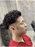 ハイトーンカラー/マッシュパーマ/アースカラー/men's/