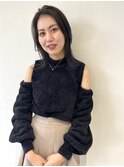 アッシュ グレー ブリーチ無し 透明感カラー 大須