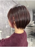 イヤリングカラーショートボブ/ひし形ショート20代30代40代50代