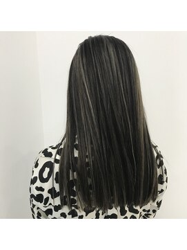 マルフェ 天王寺(marfe) 白髪ぼかしグレージュハイライトミディアム透明感カラー