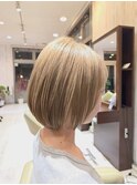 ひし形ショートボブ×ショートカット×前髪あり20代30代40代50代