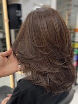 ラピス 渋谷本店(Lapis) ココアブラウンブリーチなし/バタフライレイヤーカット/髪質改善