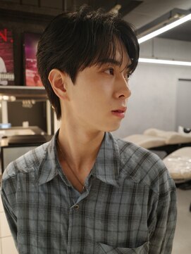 アンサー 渋谷(ANSWER) ニュアンスパーマ毛流れセンターパートナチュラル韓流ヘア