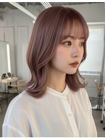 サクラ ビューティ ヴィレッジ(SAKURA Beauty village)&nbsp;髪質改善カラーピンクベージュ