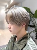 ホワイトベージュ×シースルーマッシュ