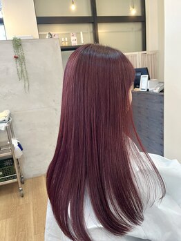 ヘアアンドアイラッシュ ココアンジェ くりえいと宗像店(Coco Ange)の写真/【透明感×似合わせ】大人気"アディクシーカラー"でトレンドを押さえた透明感たっぷりの艶髪に♪