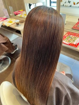 アース いわき店(HAIR&MAKE EARTH) 艶髪ショコラベージュストレート