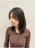 レイヤーカット×ミディアム
