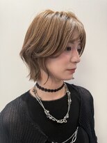 アングゥギャラリー(ungu GALLERY)&nbsp;ヘルシーレイヤーボブ/ブリーチ/ヘーゼルベージュ