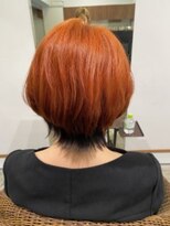 序 by coma academy salon&nbsp;【序中野】艶感オレンジショートボブ