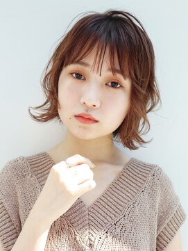 アイティー バイ アルバム 中野店(IT by ALBUM) ラフカール_オリーブカラーハイライトカラー_7898