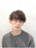 ツイストスパイラルパーマ無造作マッシュコンマヘアアップバング