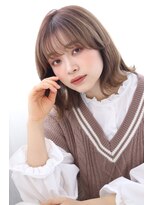 マルシェ(marche)&nbsp;くびれ外ハネボブ【ミルクティー　フェザーバング】