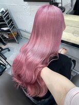 ベレーザ 渋谷(BELEZA)&nbsp;7348ベビーピンクブリーチなしダブルカラー韓国艶髪ワンホンヘア