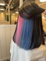 ラナンバイシダ(ranan by sida)&nbsp;インナーピンクブルー10代20代派手髪デザインカラー