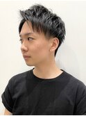 アップバングツーブロック バーバーフェードカットM1129
