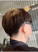 ツーブロックマッシュショート