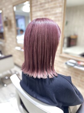 ヘアスペース エアリス(Hair space Earth) ハイトーンピンクカラー