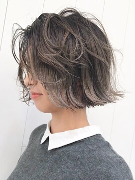 アルバム 新宿(ALBUM SHINJUKU) ボブ外ハネボブ美髪おくれ毛くびれヘア_ba163291