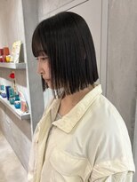 ヨーク(YOKE)&nbsp;【YOKE】切りっぱなしボブ髪質改善ワイドバング黒髪ボブ