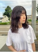 ボブパーマ クセ毛風パーマ アッシュブラウン 10代20代30代