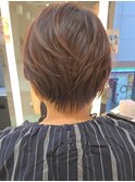 ショートレイヤーボブ　30代40代50代