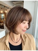 クラゲヘアー/小顔に見せるヘア/ココアベージュ/松ヶ崎/北柏