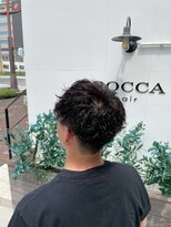 ロッカ(ROCCA)&nbsp;ブルーブラックツイストスパイラル×フェードショート