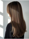 【大人女性☆】ハイライト×透明感カラー☆ロングヘア