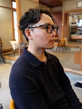 ノフ(knof) クラシックショート × ロングレイヤー パーマ＆カラー