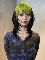 クペウヘイヴン(cope'u HAVEN)&nbsp;原宿/ウルフカット レイヤー デザインカラー ルーツカラー