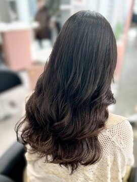 ワン バイ ジエクト(One by The Ect) コテ巻き風パーマ/ヘーゼルブラウン/ココアグレージュ