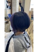 フェイスフレーミング×インナーカラー×ショートボブ×髪質改善