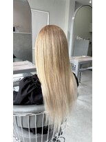 ヴァンクラウド 奈良店(VENT-CLOUD)&nbsp;ブリーチ&6Dエクステでハイトーンロング