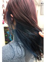 ノラ シンディ(NORA CYNDY)&nbsp;ピンク×ブルーインナーブリーチカラー☆