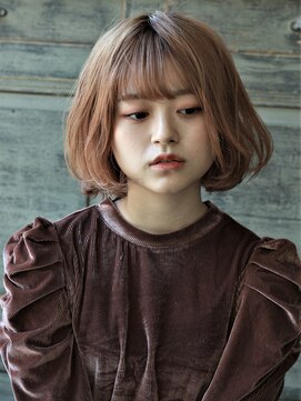 グラス(grass) シルキーベージュボブ　透明感ヘアカラー