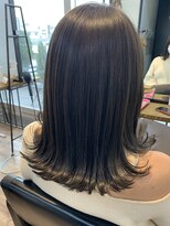 〇オリーブグレージュ ブリーチなし ぷつっとカット