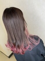美容室 ハルミ ヘア リゾート 川口店(Harumi Hair Resort)&nbsp;デザインカラーピンク