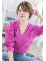 かきあげバングゆるふわくせ毛束感ショートb1