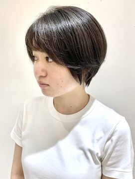 【FOLK】透明感ダークブラウン☆似合わせギザギザ丸みショート♪