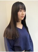 村上/切りっぱなし顔まわりレイヤー地毛風冬カラー大人かわいい