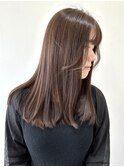 【FOLK】透明感ナチュラルブラウン☆似合わせストレートロング♪