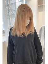 カラ ヘアーサロン(Kala Hair Salon) ミルクティーベージュ/ぱっつん前髪