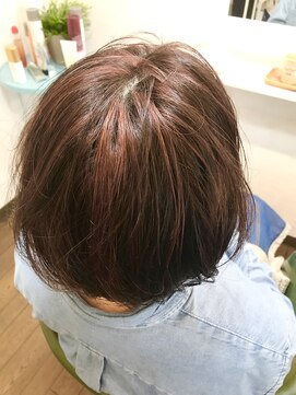 ヒッピーヘアー(Hippie Hair) ハイライト入り　レッド